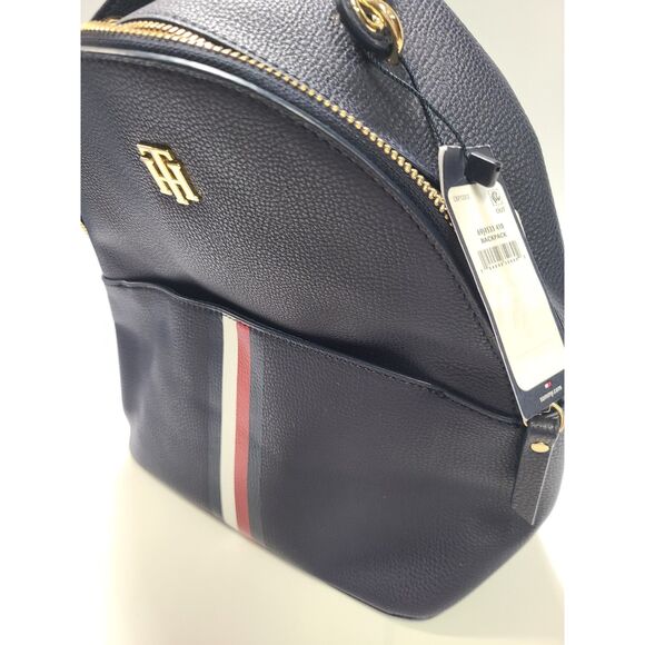 NWT Tommy Hilfiger Signature Stripe Backpack Americana Handbag for Women Vegan - Picture 3 of 6